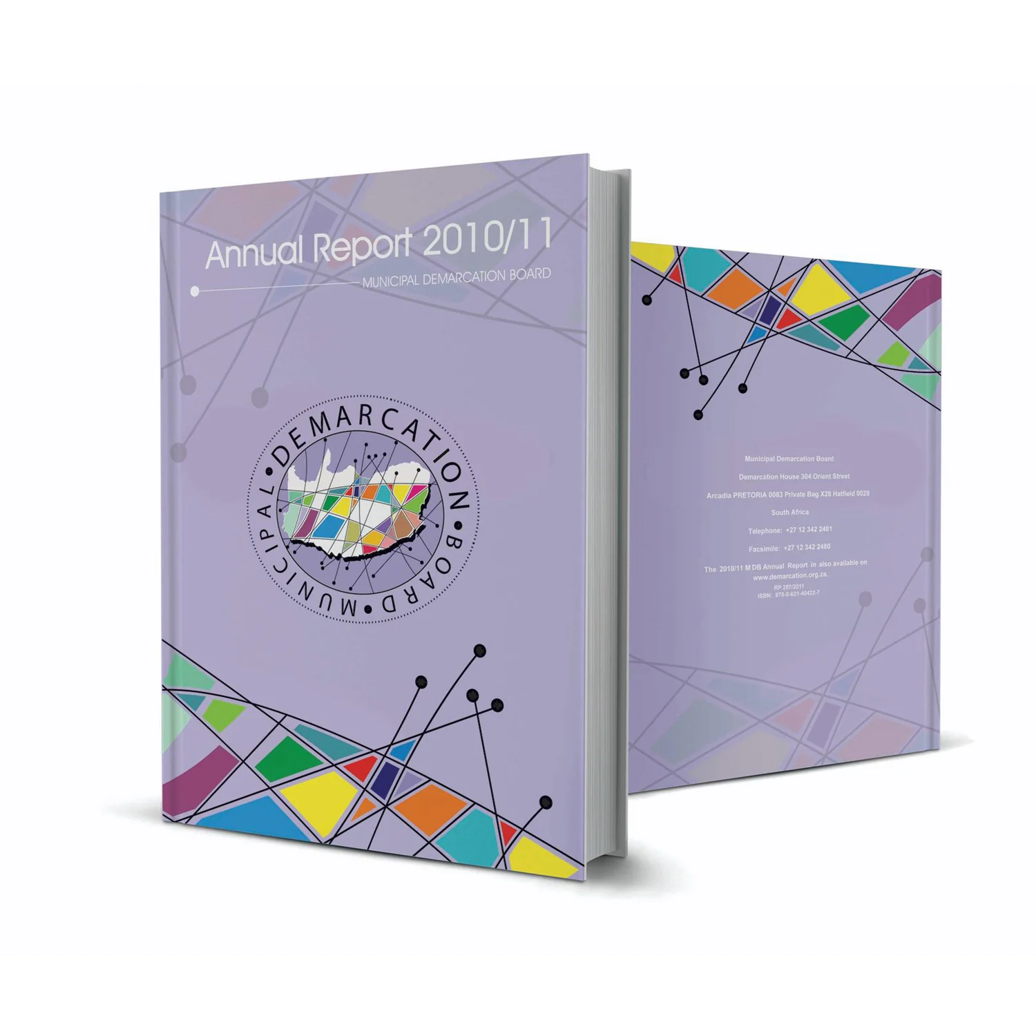 Annual report cover and back cover design