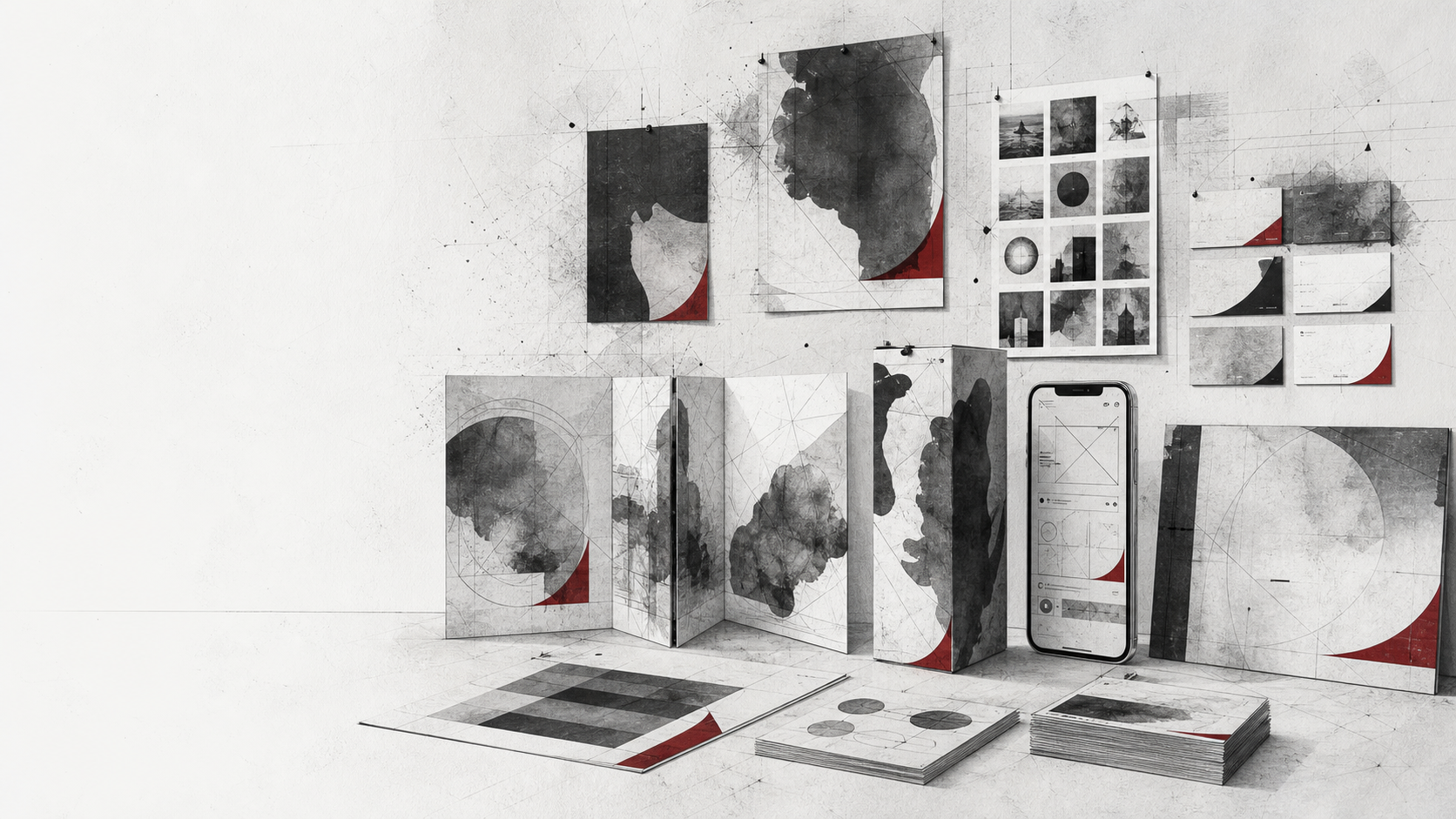Curated collection of print, packaging and digital design pieces